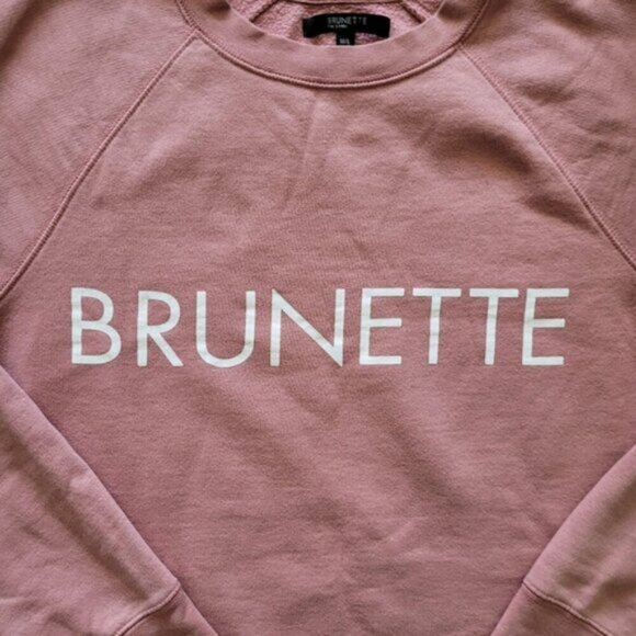 Brunette the Label Classic Crew Neck Rose Sweatshirt Size M/L - Picture 4 of 7